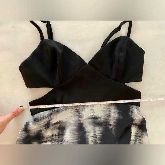 BCBG Maxazria Viviane Cutout Tie Dye Formal Maxi Dress Size 0 - Picture 5 of 16